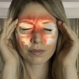 Paranasal Sinus - Sinusitis - Headache stock